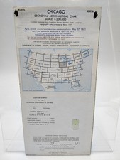 Vintage 1971 Chicago Sectional Aeronautical Chart FAA NOAA Map