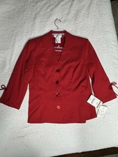 Vintage Women s Skirt Suit D.B.Y. Ltd Misses Size 11/12 Red New With Tags
