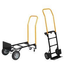 Convertible Hand Truck 2 in 1 Folding Dolly Cart Heavy Duty for Moving Warehouse