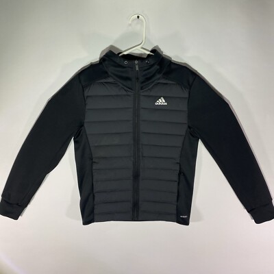 Adidas Aeroready Varilite Hybrid Hoodie Puffer Jacket Size S Black