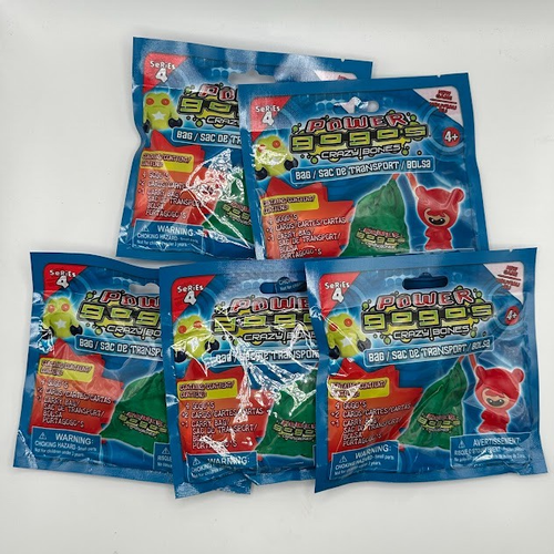 🔷5 Power Gogo's Crazy Bones Series 4 Blind Bags WITH COLLECTOR BAG🔷 - 第 1/2 張圖片