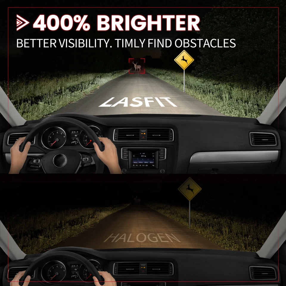 Bombillas de faros LED Lasfit Custom H7 aptas para haz alto o haz bajo 400 % más brillantes Foto 3 de 4