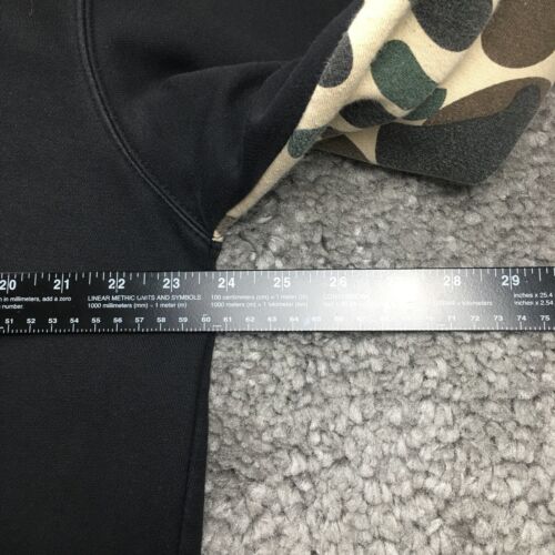 A Bathing Ape Mens Hooded Jacket Sz L Shark Camo Black Long Sleeve Pockets - Picture 2 of 15