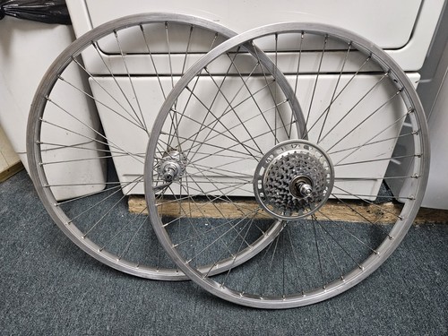1983 Araya 7x Wheels, 26" rims, Suntour sealed hubs, 36 spokes, 6 sp. freewheel