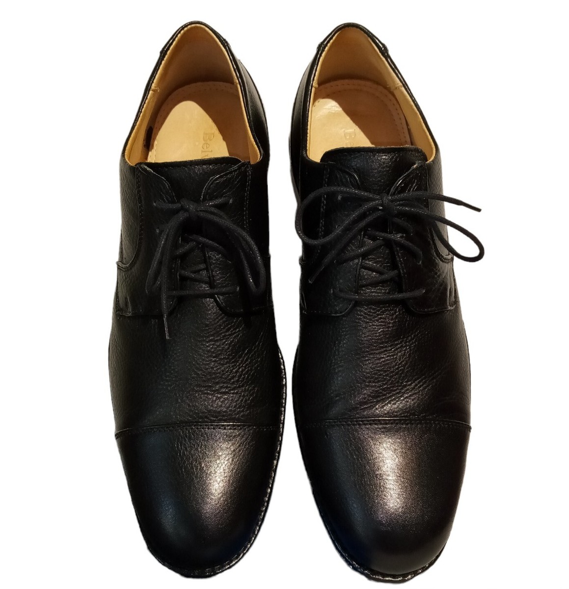 Belvedere Merlo Cap Toe Oxford Dress Shoes Black Leather Size 11D Made in Brazil pre owned belvedere mens shoes products for sale | eBay main image 3