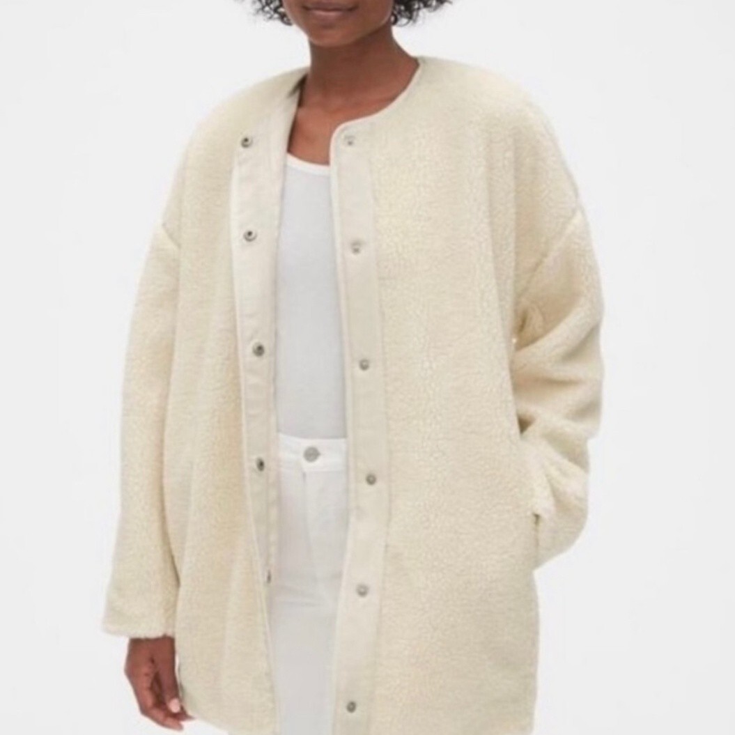 Gap Oversized Teddy Cacoon Jacket - image 1