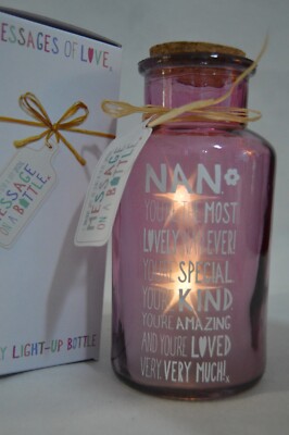 Nans Geburtstag Geschenk beleuchtet Happy Birthday Nachricht Flasche Tischdeko Party