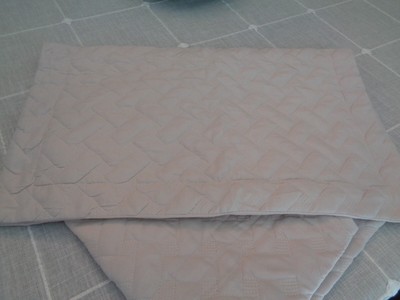 Bedsure Get Cozy Quilted Microfiber - 1 Pair of Beige Standard Bed Shams