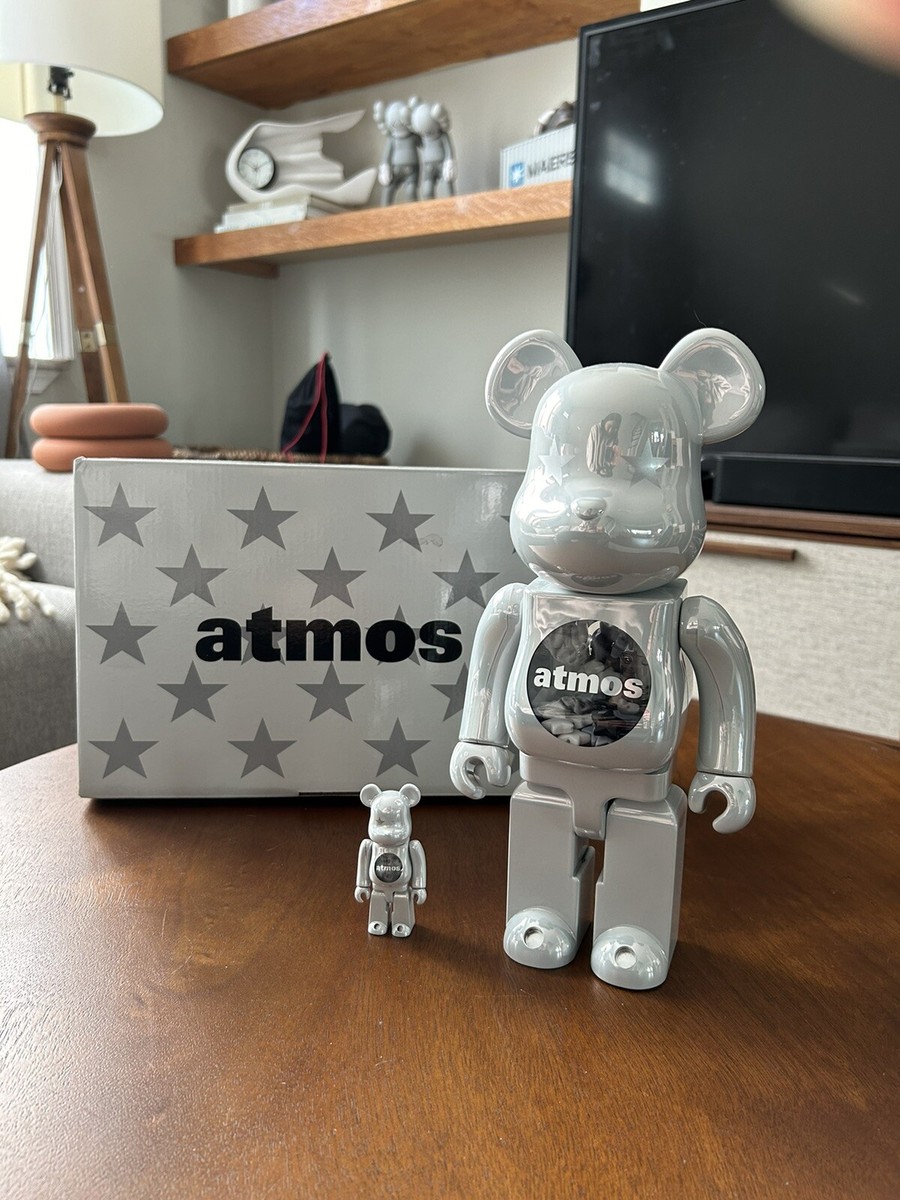 Atmos Be@rbrick - Chrome White - 400& & 100% Set | eBay