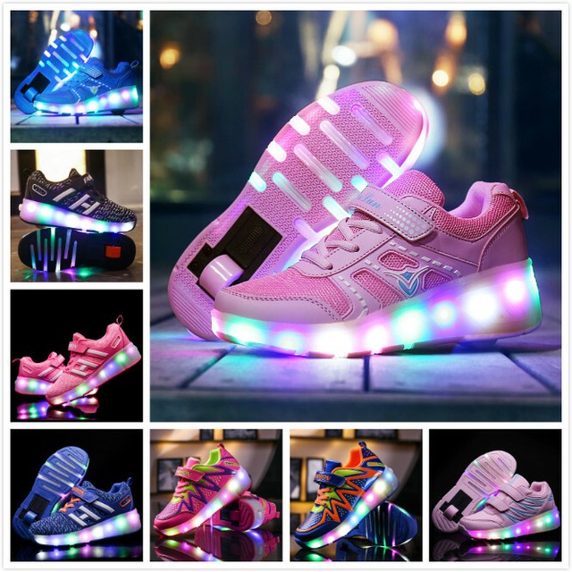 girls wheelie trainers