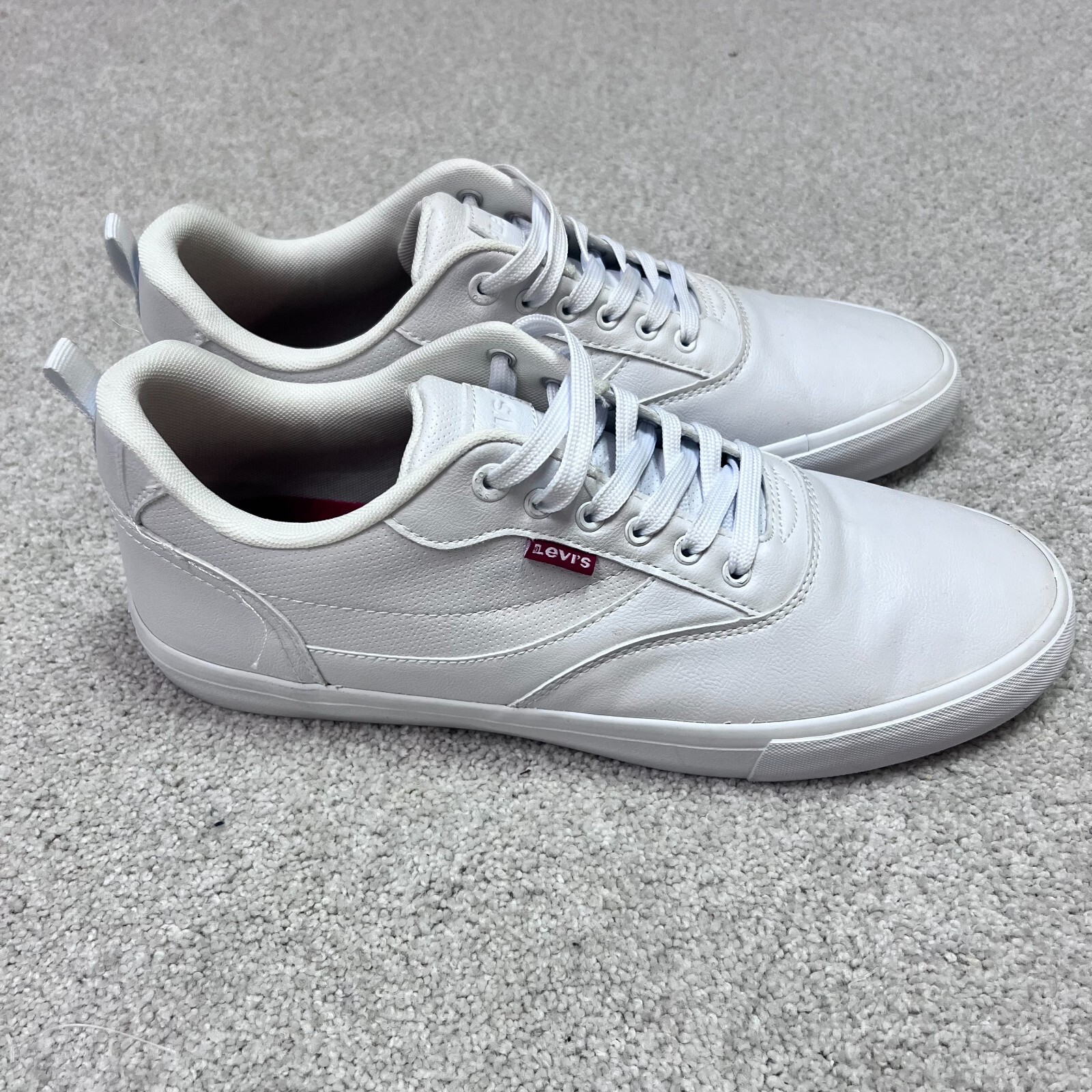 SAOLA Sneakers basse Levi's bianche stringate da uomo taglia 13