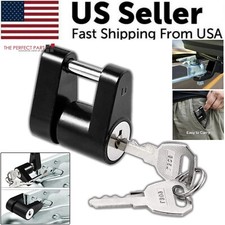Trailer Hitch Coupler Lock Dia 14 Span 34 For Tow Boat Rv Truck Car 2 Keys
