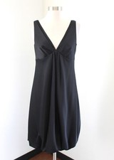 NWT Calvin Klein Black Sleeveless Bubble Dress Size 4 Cocktail Evening V-Neck