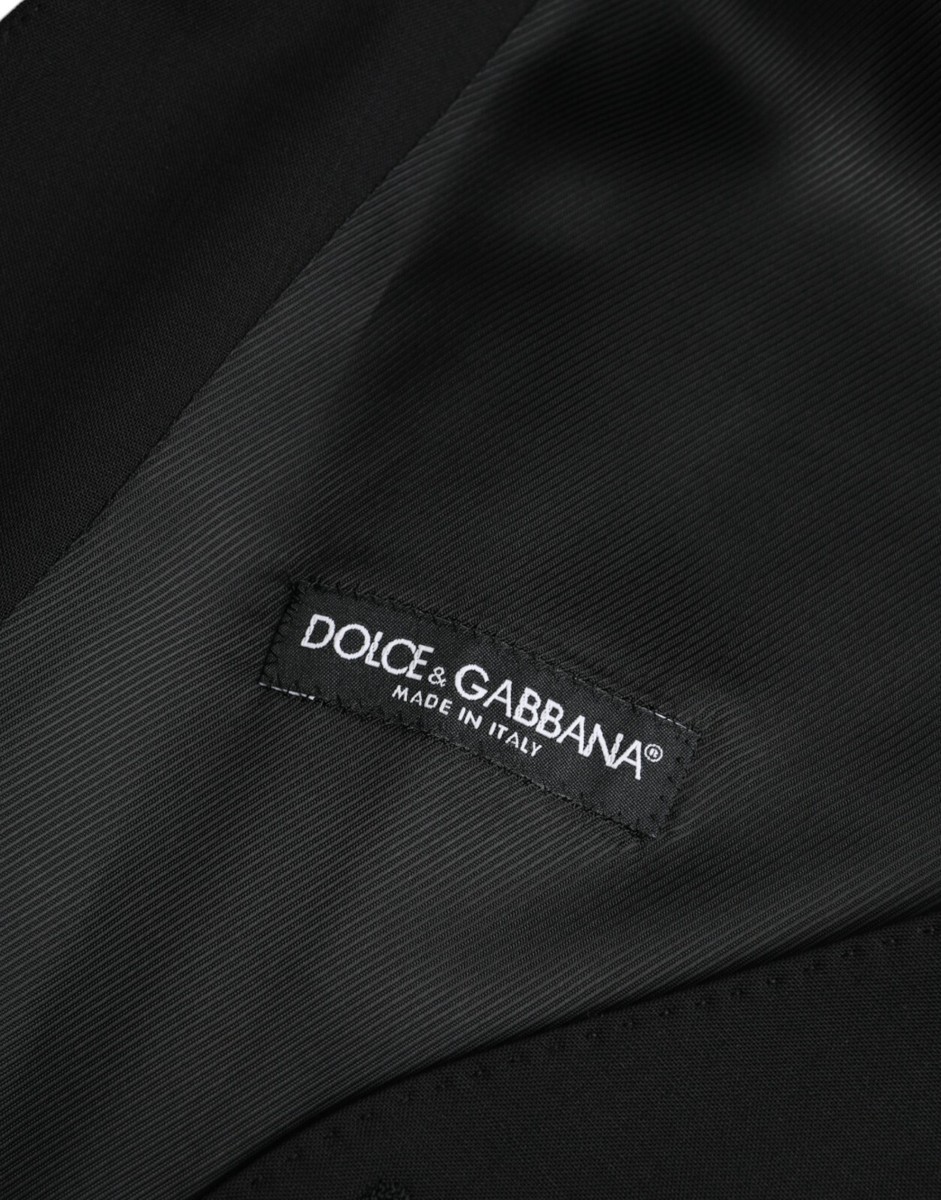 Gilet Homme Dolce & Gabbana En Laine Et Polyester Noir - Taille US 38 / IT 48, Boutonné, Doublure Duvet