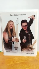 ZOOM Q2 VIDEO RECORDER PRINT AD. - 11 X 8.5. -  STEVE VAI ZAKK WYLDE