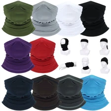 Thin Face Mask Neck Gaiter Sun UV Shield Breathable Cooling Bandana Headwear Men