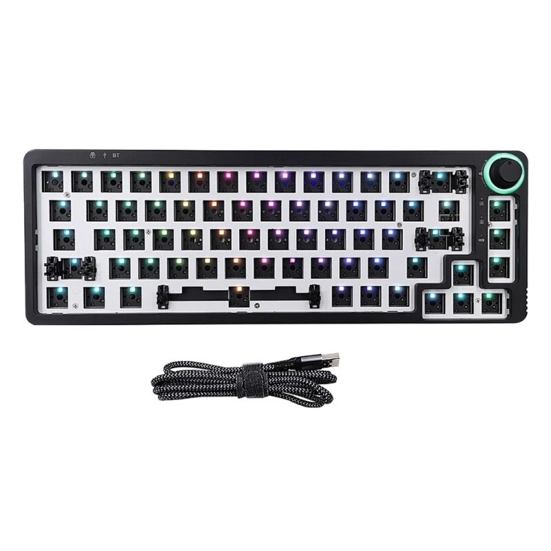 Custom Mechanical Hot-Swap Keyboard with Retro Punk Design, Backlight, and Cord for Personalized Typing Style