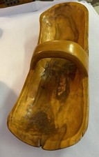 Hand Crafted Large Burl Wood, One Piece Long Basket/tray With Handle. 17  l X 6  