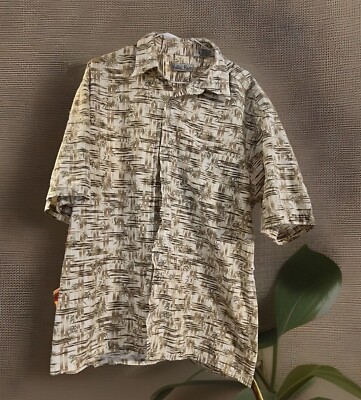 HOLLIS RIVER  Men s Shirt Size Large Brown Colors Short Sleeve