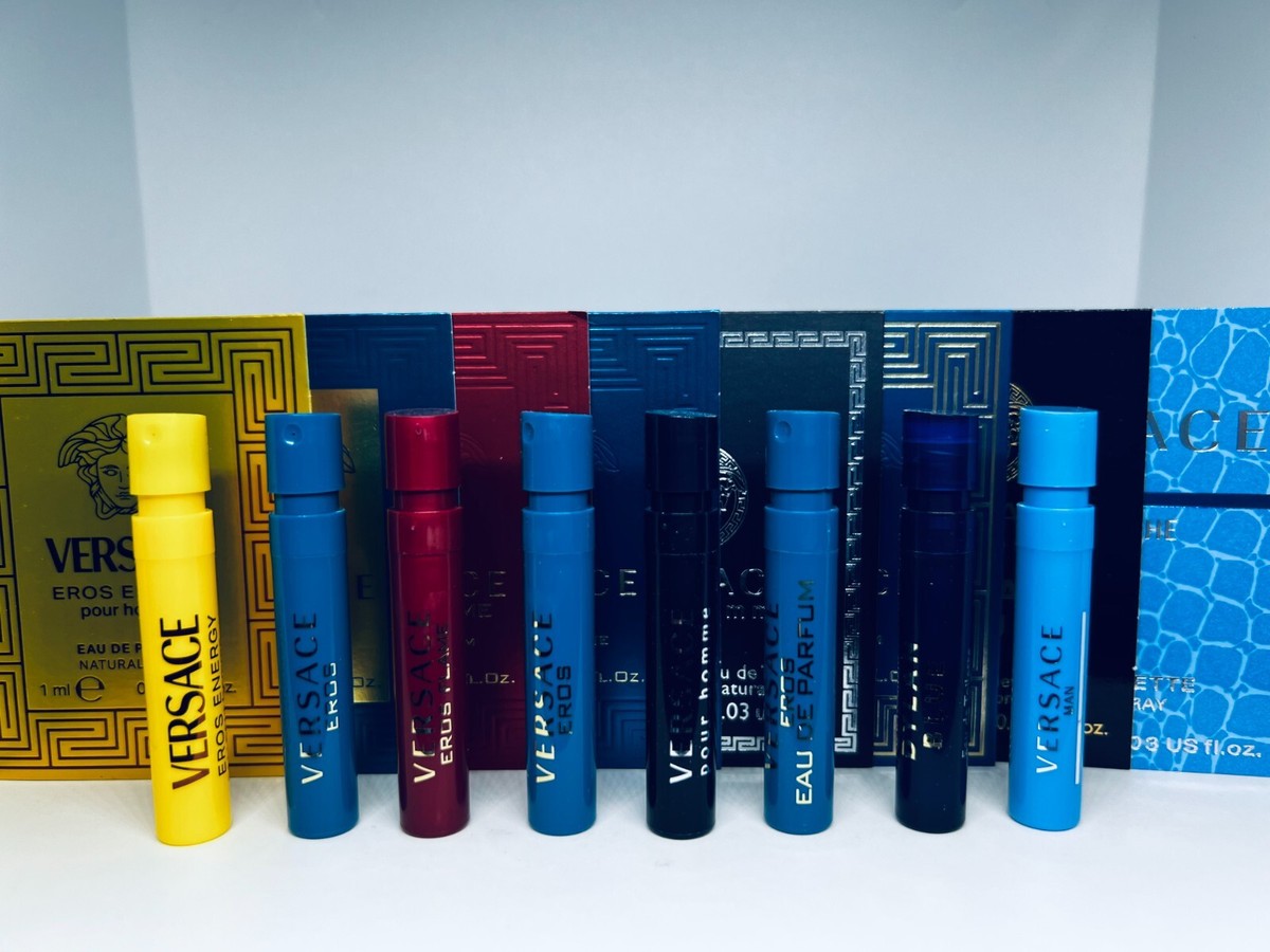 Versace Men Cologne Collection Sample Spray Vials 1ml 8Pc