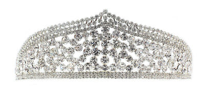 Tiara w/ Side Comb - Clear Crystal Stones - TA-60594CR-S | eBay