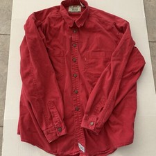 Vtg Levis Mens Sz XL Red Buttons Up Western Long Sleeves Shirt Pockets as Is 