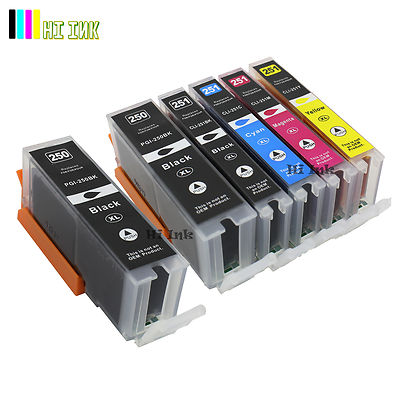 6PK New PGI250XL CLI251XL Ink For Canon Pixma MG5420 MG5520 MG6320 MX722 MX922