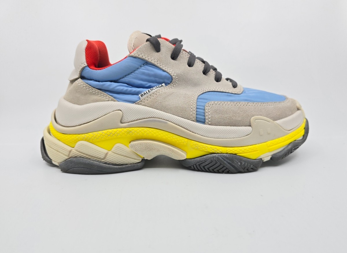 Balenciaga Triple S 2.0 Sneakers Light Gray Blue Yellow Balenciaga Triple S 2.0 Sneakers Light Gray Blue Yellow