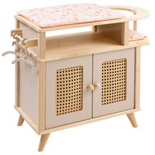 howa  Puppenwickeltisch aus Holz"miniflowers"mit Puppensitz, Auflage, Bügel 2760