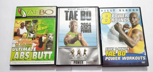 Lot de 3 DVD d'entraînement Tae Bo Billy Blanks voir photos - Photo 1 sur 3
