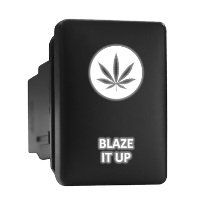 BLAZE IT UP White Backlit Switch Short Push Button 1.28''x 0.87'' (Fit: Toyota)