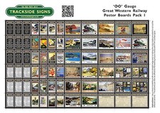 Great Western Railway GWR - Uncut Railway Poster board Sheets (A5) OO Gauge 4mm