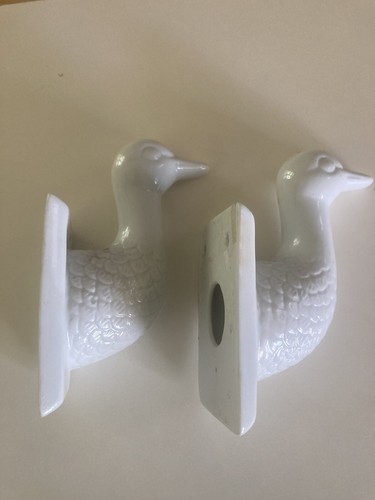 Two Ceramic Duck Towel Hangers Vintage - Picture 6 of 10