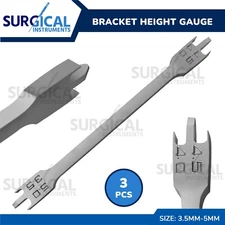 3 Pc Bracket Height Gauge 3.5mm-5mm Dental Orthodontic Instruments German Grade