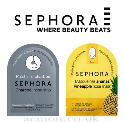 Sephora Kohle oder Ananas Nasenstreifen reinigen & schrubben, Poren reinigen
