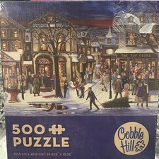 Cobblehill "Tis The Season" 500 Piece Jigsaw Holiday Puzzle small box