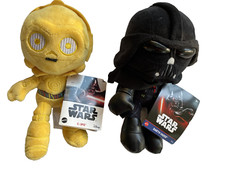 MATTEL STAR WARS PLUSH TOYS  C-3PO & DARTH VADER,  NEW w/ TAGS & FREE SHIP!