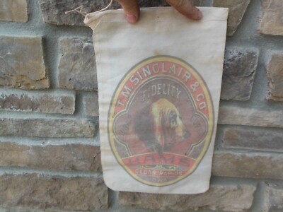 Vintage TM Sinclair & Co Fidelity Sugar Cured Hams Cedar Rapids Iowa Sack