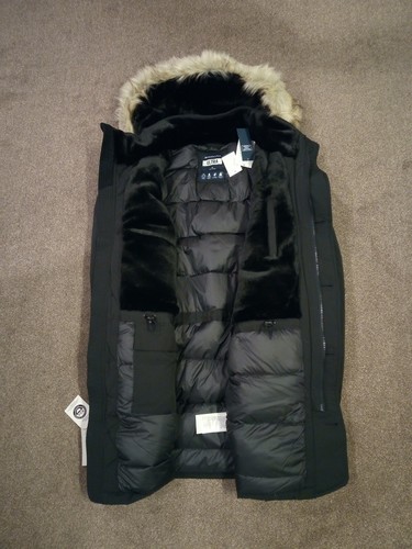 Para hombre Abercrombie \u0026 Fitch resistente al agua hacia abajo acolchada  chaqueta Parka de piel talla XL | eBay