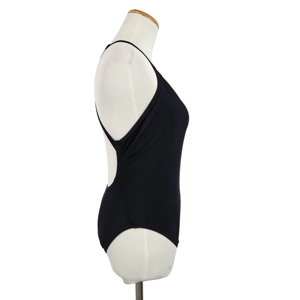 Speedo Women's One-Piece Swimsuit Size 10 Wireless Relay Back UPF 50 Black - Image 2 of 4