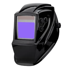 True Color Weld Hood Auto Darkening Welding Helmet Side View TIG MIG ARC W/ Knob