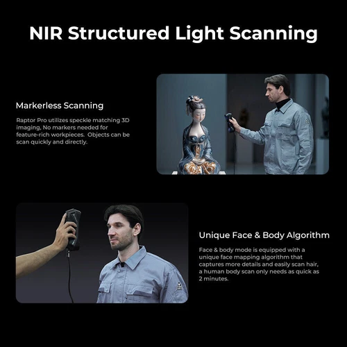 Creality Raptor Pro 3D Scanner 22+7 Blue Laser Lines 60fps for 5-4000mm Objects - Afbeelding 11 van 24