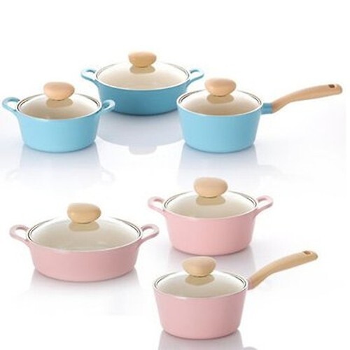 Neoflam Ecolon Topf Retro 3 Sorten Set 18cm + 18cm + 22cm mit Deckel Made in Korea - Bild 3 von 8