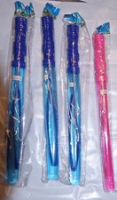 4 Pack Big 14.5" Bubble Wand Assortment 3 BLUE/ 1 PINK - Super Value Summer Toy