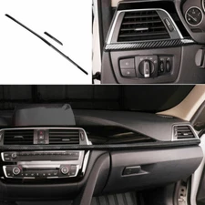 For BMW 3 4 Series GT 2013-2019 Carbon Fiber Dashboard Side Vent Overlay Cover