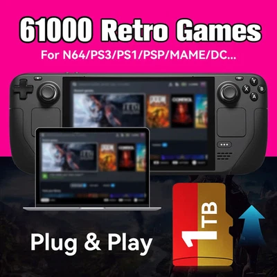 BRANDED 256G 512G 1TB Game Card for Steam Deck Win Handheld Console PC 61000 Games UK