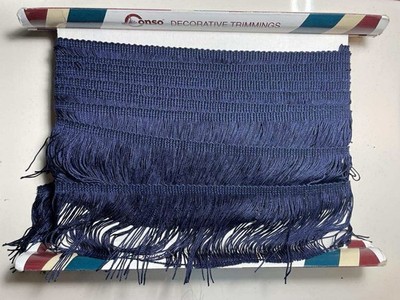 Conso Princess 4'' Navy Blue Fringe (About 6.7 yards) M52
