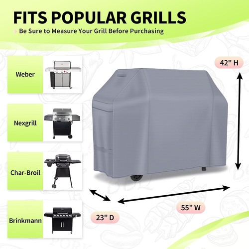 Copertura Barbecue Gas Grill Impermeabile Resistente 55 Pollici Copertura Esterno - Foto 4 di 9