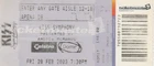 SUPER RARE KISS 2003 "SYMPHONY" 1 NIGHT ONLY AUSTRALIAN COMPLETE CONCERT TICKET