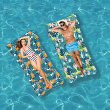 2 Oversized 73x33 Pool Floats For Adults Tanning Inflatable Lounger Rafts Beach